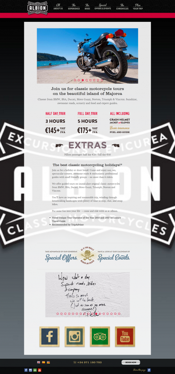 Albion Motorcycles Jem Freelance UK WordPress Developer